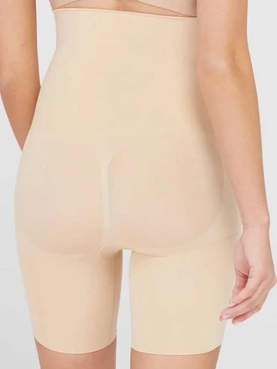 Assets by Spanx Remarkable Results Shaping High-Waist Shorts NWT Beige SZ Med - Picture 6 of 6